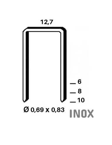 Agrafe AT type 80 INOX - 6 à 10mm