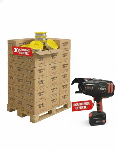 Pack Pro ATDV : 30 Cartons de Bobines de Fil + 1 Ligatureuse PISTO40-MK OFFERTE