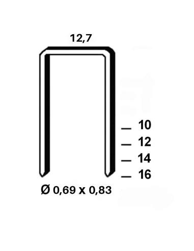 Agrafe type J - 10 à 16mm