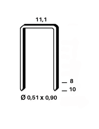 Agrafe type H - 8 à 10mm