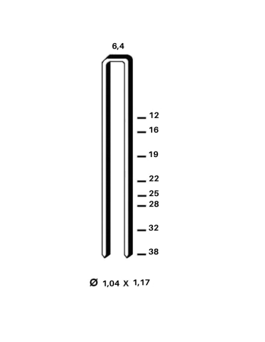 Agrafe L type 90 - 12 à 38mm