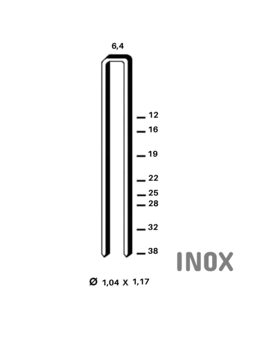 Agrafe L type 90 INOX - 16 à 38mm