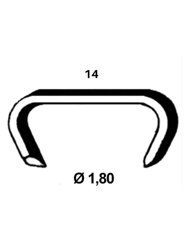 Agrafes Hog Ring - Galva - 14mm