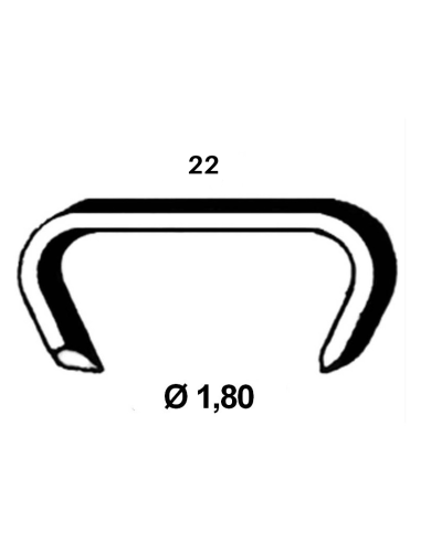 Agrafes Hog Ring - Galva - 22mm