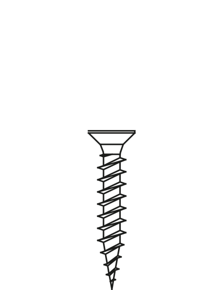 Vis agglo USP tête fraisée PZ - Filetage complet -  3,5x12mm à 5,0x60mm