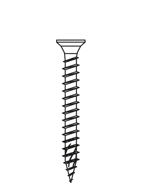 Vis bois AR+ tête fraisée Torx - Filetage complet -  3,0x16mm à 6,0x50mm