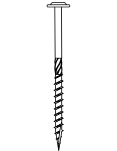 Vis charpente HBS tête bombée Torx -  6,0x50mm à 8,0x400mm