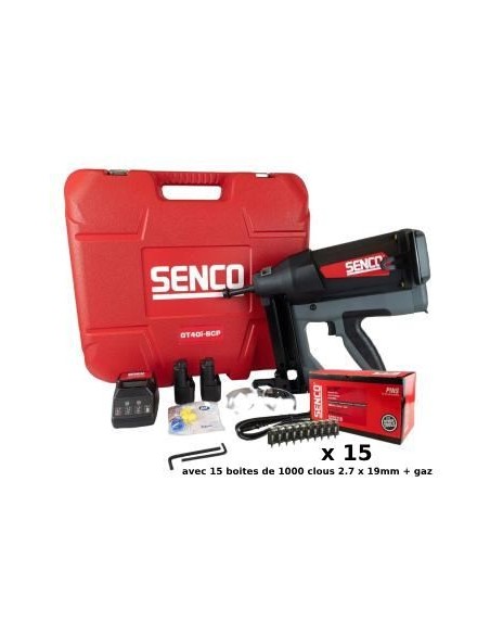Lot cloueur à gaz béton - SENCO - GT40i-SCP + 15 000 clous 2,7 x 19 mm