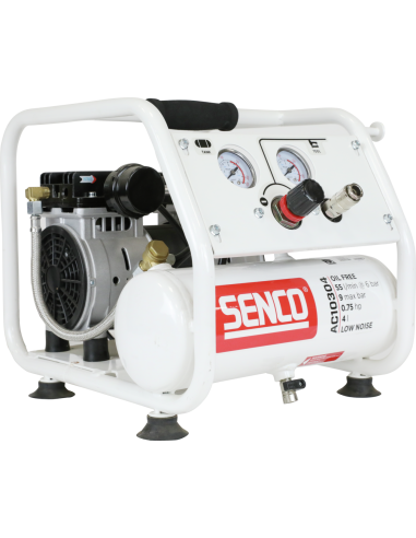 Compresseur silencieux sans huile 4L 9bar - SENCO - AC10304