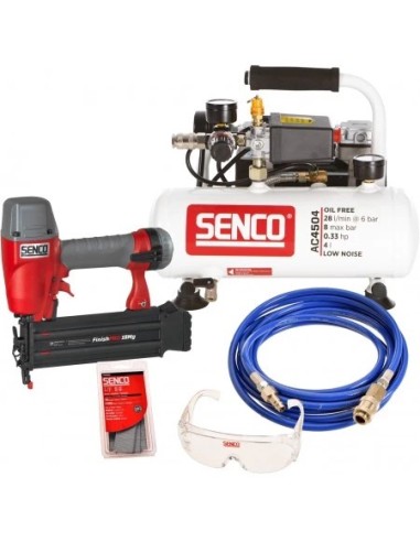 Pack Compresseur silencieux sans huile 4L AC4504 + cloueur pneumatique FINISHPRO18MG - SENCO - AFN0024KIT