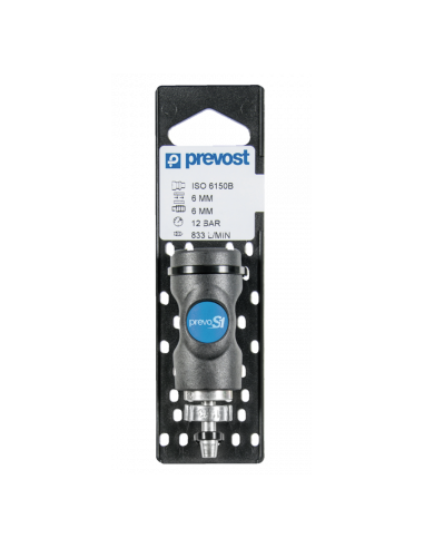 Raccord rapide 6mm pour flexible 6 à 13mm - PREVOST - ISI 061806