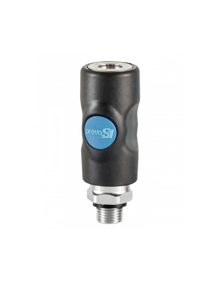 Raccord rapide fileté male cylindrique 6mm - PREVOST - ISI 061151