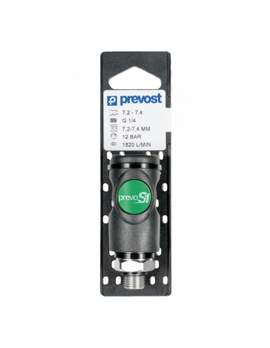 Raccord rapide fileté male cylindrique 7mm - PREVOST - ESI 071151