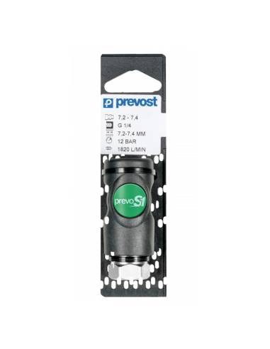 Raccord rapide fileté femelle cylindrique 7mm - PREVOST - ESI 071101