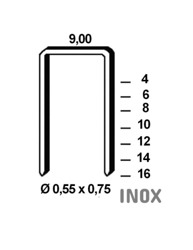 Agrafe C type G3 INOX - 4 à 16mm