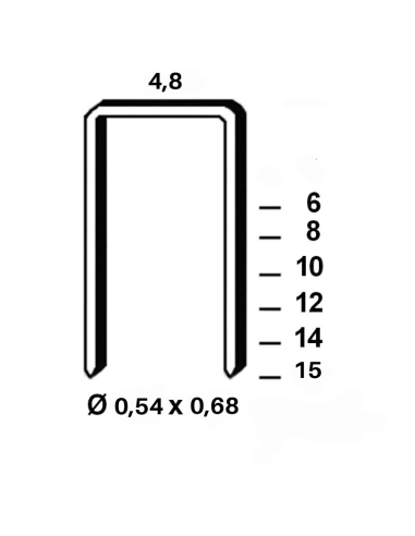 Agrafe type A - 6 à 15mm