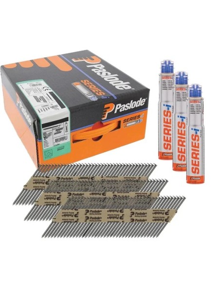 Clous bande 34° Crantés - 2,8 x 51mm + GAZ - PASLODE