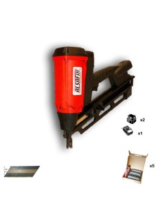 Cloueur à gaz charpente 34° - ALSAFIX – D90G2 + 5 packs